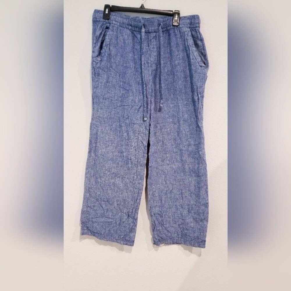 Old Navy Hi Rise Wide-leg Chambray Linen Pants Size L